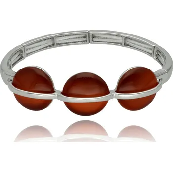 Náramek Yvon Pružný náramek TALISMAN s křemenem v hnědočervené barvě