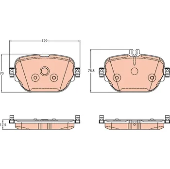 Brzdová destička Sada brzdových destiček, kotoučová brzda TRW WYPRZEDA˝ GDB2191