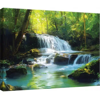 Obraz OBRAZ NA PLÁTNĚ VODOPÁD PŘÍRODA NA ZEĎ DO LOŽNICE OBÝVÁKU KUCHYNĚ 100x70