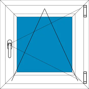 Okno Plastové okno 140x160 Otevírací a Sklopné Aluplast Ideal 4000 BARVA PROFILU: Bílá - Antracit