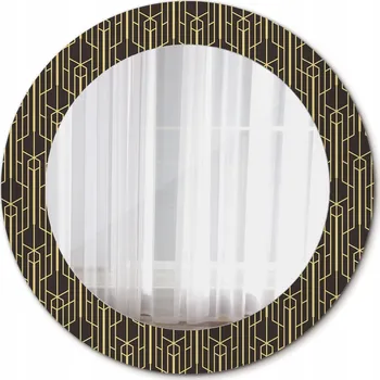 Zrcadlo Moderní Zrcadlo Kulaté Vintage geometrie 60cm