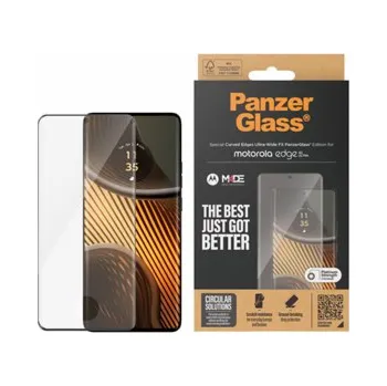PanzerGlass - Ochrana obrazovky pro mobilní telefon - ultra široký tvar - sklo - barva rámu cerná - pro Motorola Edge 50 Ultra