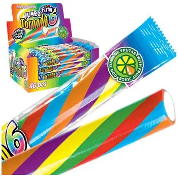 Bonbon JUMBO Tornado sladký pendrek balený 50 g (40 ks)