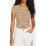 Dámské béžové triko Guess - Velikost M, Barva Béžová 56173 R4VI13