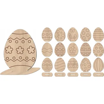 Obraz Dřevěné vajíčko kraslice na podstavci Decoupage Velikonoce GRAVÍROVÁNÍ