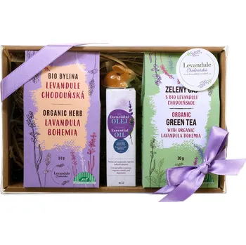 Dárkový potravinový koš BIO Levandule Chodouňská - BIO Levandule Chodouňská DETOX balíček BIO Levandulí Chodouňskou