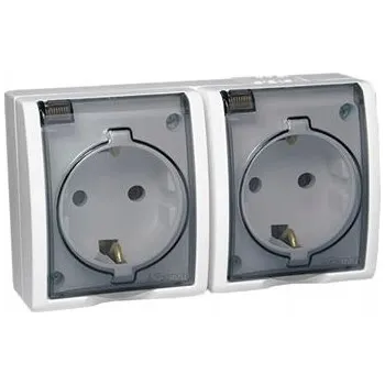 Elektrická zásuvka Elektrická Zásuvka hermetické Kontakt-simon bílé