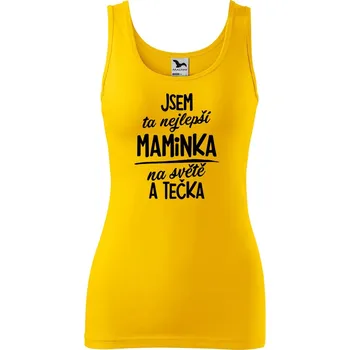 Dámské oblečení DOBRÝ TRIKO Dámské tílko s potiskem Nejlepší maminka na světě Velikost: L, Barva: Žlutá