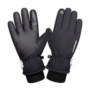 Rukavice Lyžařské rukavice sportovní voděodolné unisex Barva Černá vel. XL