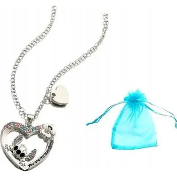 Náhrdelník Dětský náhrdelník z pohádky Lilo & Stitch se Zirkony ve tvaru srdíčka