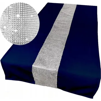 ubrus Běhoun bílý, černý, odstíny modré, odstíny růžové, odstíny šedé, odstíny zelené, stříbrný 180 x 40 cm