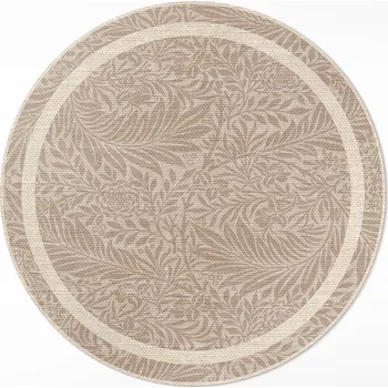 Koberec Hit Kulatý Koberec koberec s grafikou ⌀ 80 cm Vintage boho listy a větvičky