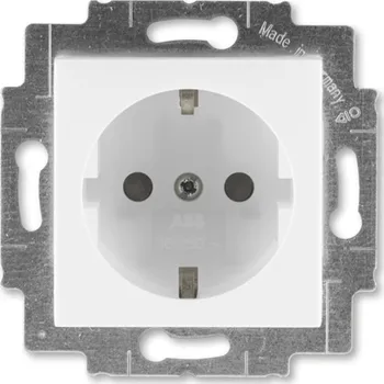 Elektrická zásuvka Zásuvka s bočními kontakty, jednonásobná, s clonkami ABB Levit 2CHH203457A6001 bílá / ledová bílá