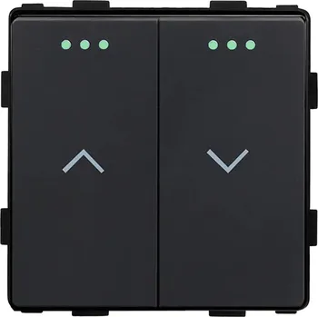 vypínač MODUL VLOŽKA SPÍNAČ ROLETY ŽALUZIE ZÁCLONY PŘEPÍNAČ SKLENĚNÝ ČERNÝ