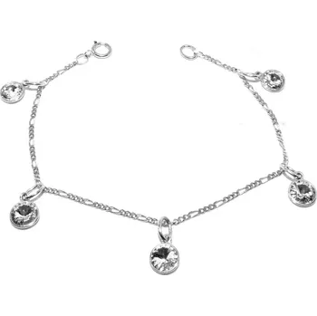 Náramek Stříbrný náramek Swarovski crystal - R1336 (Stříbrný náramek s čirými Swarovski krystaly)