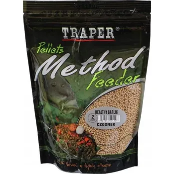 Návnadová surovina Pellet Traper METHOD FEEDER 2mm 0,5kg ČESNEK