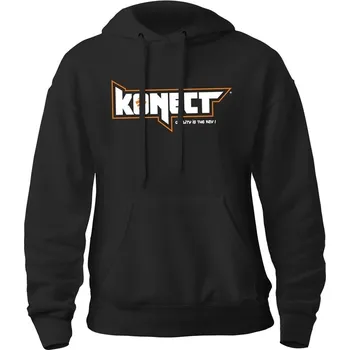 Pánská mikina KONECT černá mikina s kapucí - vel."S"