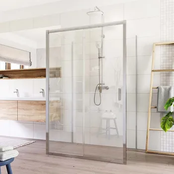 Mereo Sprchový kout, LIMA obdélník do prostoru U, zasunovací, 80x110x80 cm, chrom ALU, sklo Čiré