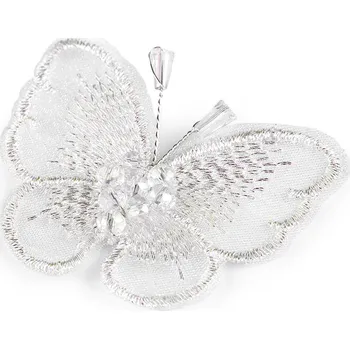 Motýl s broušenými korálky k našití a nalepení