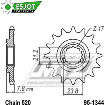 Řetězová sada pro motocykl Kolečko řetězové (pastorek) 1344-13zubů ESJOT 50-32187-13 - Honda CRF250R /18-21 + CRF250 RX / 19-21 95-1344-13-ES
