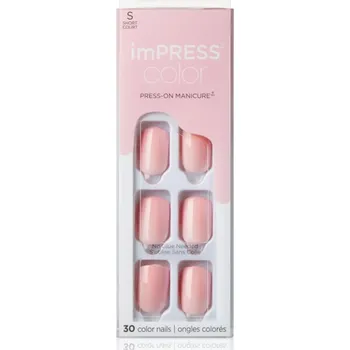 KISS imPRESS Color Short umělé nehty samolepicí Pick Me Pink 30 ks