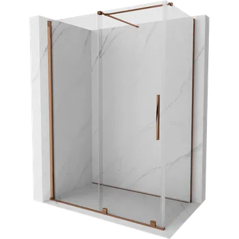 Mexen Velar posuvná sprchová kabina 130 x 70 cm, transparentní, růžové zlato - 871-130-070-01-60 Sprchové kouty