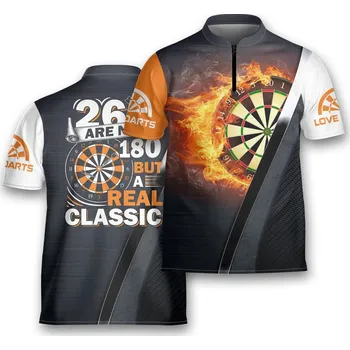 Dámské tričko Unisex tričko polo s potiskem CS3360 play Darts Drink Beer Velikost: 4XL, Barva (Varianta): Se zipem 2