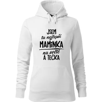 Dámská mikina DOBRÝ TRIKO Dámská mikina s potiskem Nejlepší maminka na světě Velikost dámské mikiny: L, Barva: Bílá