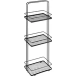 Matně černá ocelová koupelnová polička Lava – Metaltex ID_1746682