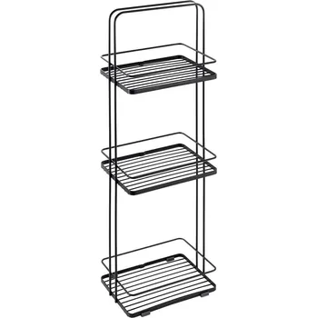 Drátěná police Matně černá ocelová koupelnová polička Lava – Metaltex ID_1746682