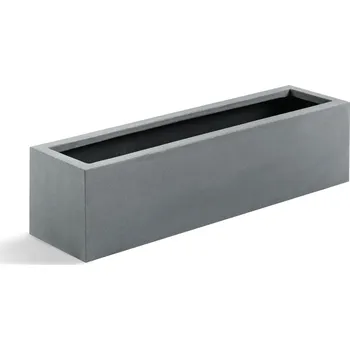 Květináč Argento Small Box Natural Grey V 15 cm / D 60 cm