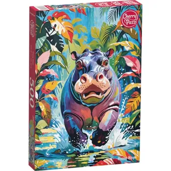 Puzzle Puzzle šťastný hroch 500 dílků CHERRY PAZZI