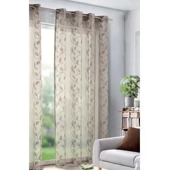 Záclona Hnědá voálová záclona 135x245 cm – Sehlbach ID_1738836