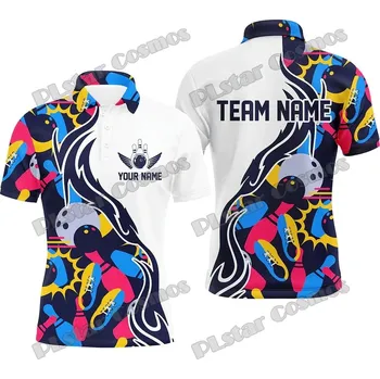 Dámské tričko Unisex tričko polo Strike bowling 3D potisk pro hráče CS3341 Velikost: 2XL, Barva (Varianta): Barva 16