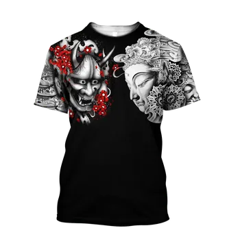 Dámské tričko Tričko s potiskem 3D CS590 Buddhism and Oni Mask Velikost: 7XL, Barva (Varianta): barva 4