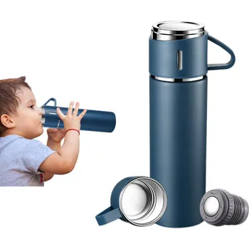 Termoska Termohrnek na kávu a čaj, nerezová ocel 304, modrá