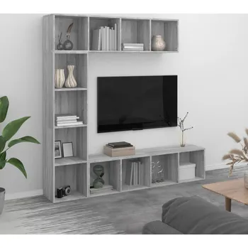 Knihovna vidaXL Knihovny 3 ks kompozitní dřevo [3152714] Barva: šedá sonoma