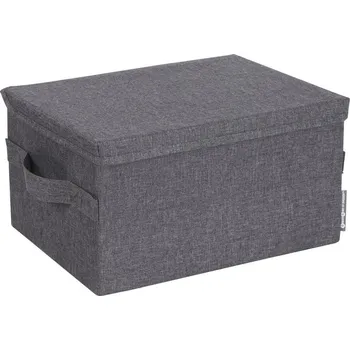 Úložný box Šedý látkový úložný box s víkem 35x19x26 cm Soft Storage – Bigso Box of Sweden ID_1577128