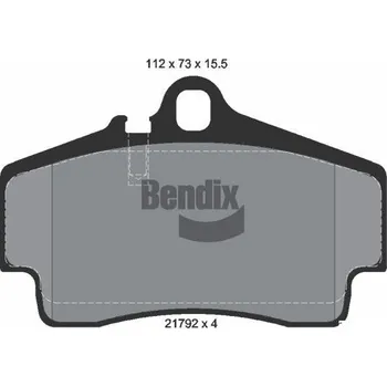 Brzdová destička Sada brzdových destiček, kotoučová brzda BENDIX Braking BPD1846