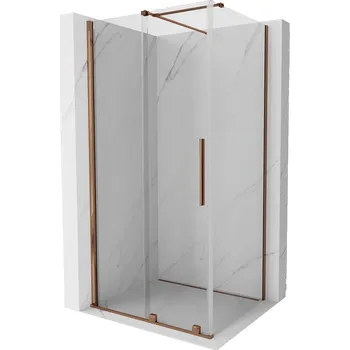 Mexen Velar posuvná sprchová kabina 130 x 90 cm, transparentní, růžové zlato - 871-130-090-01-60 Sprchové kouty