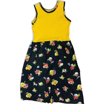 Dívčí šaty Dívčí šaty kombinované 158, velikost 158, Barva jako na obrázku1, Složení materiálu 100% Bavlna