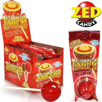 Bonbon Jawbreaker COLA lízátko se žvýkačkou 50 g (15 ks)