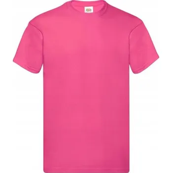 Tričko originální tričko Fruit of the Loom fuchsiové velikosti XL