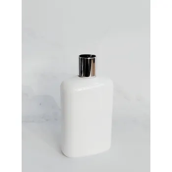 Dávkovač mýdla oválný LIMA 400 ml bílý s černo-stříbrným DISC TOP