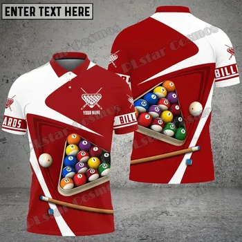 Dámské tričko Unisex tričko polo Billiard pro kulečník hráče CS3339 Velikost: M, Barva (Varianta): barva 2