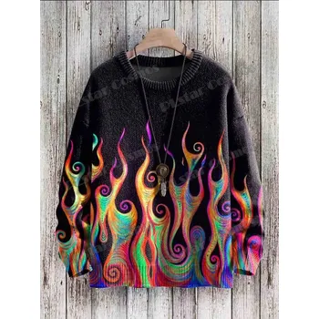 Dámský svetr Unisex svetr s potiskem CS1122 Gradient Art & Multicolor Velikost: M, Barva (Varianta): Svetr 12