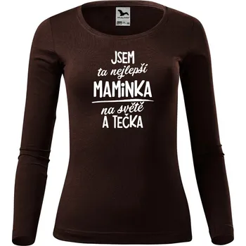 DOBRÝ TRIKO Dámské bavlněné triko Nejlepší maminka na světě Velikost: 2XL, Barva: Khaki