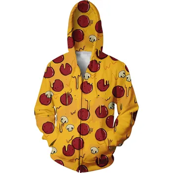 Dámská mikina Unisex mikina s celoplošným potiskem CS932 pizza Velikost: 4XL, Barva (Varianta): barva 2