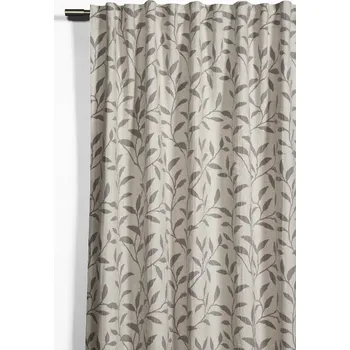 Sprchový závěs Šedo-béžový závěs s příměsí lnu 140x245 cm List – Sehlbach ID_1738850