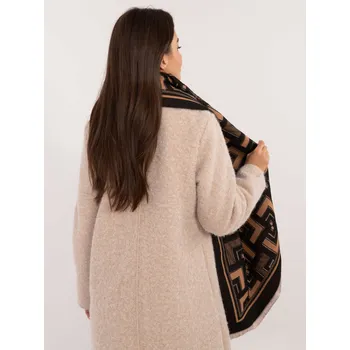 Šála Dámská šála s geometrickým potiskem - Wool Fashion italia Barva: černá, Velikost: JEDNA VELIKOST